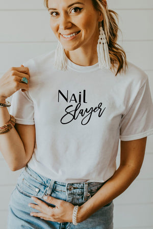 Women's White Nail Slayer Shirt
