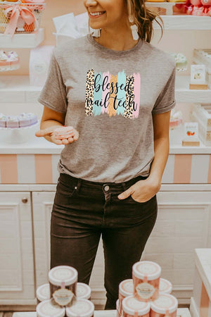 Blessed Nail Tech - Brushstroke - Graphic Tee