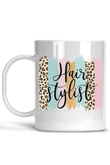Hair Stylist-Leopard Brush Stroke-Hair Mug