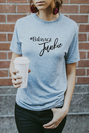 Women's Grey Balayage Junkie T-Shirt