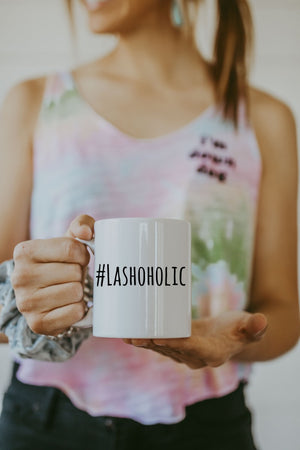 White Lashoholic Mug