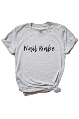Women's Grey Nail Babe Shirt