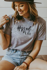 Women's Grey Nail Life Shirt