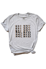 Nail Boss - Black Leopard - Graphic Tee