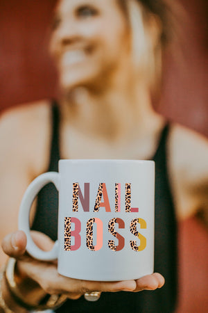 Nail Boss - Half Leopard - Coffee Mug