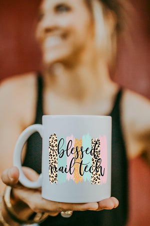Blessed Nail Tech - Pastel - Coffee Mug
